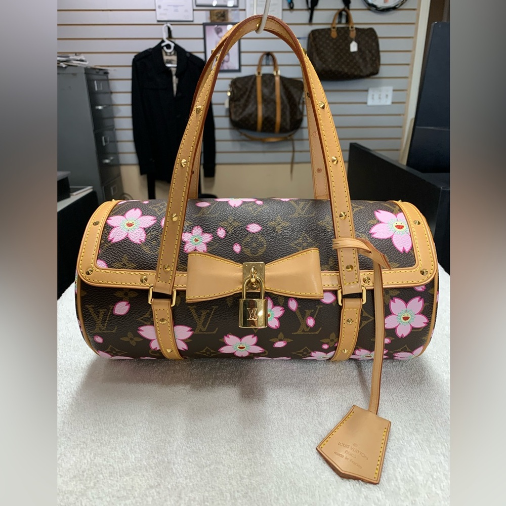 Louis Vuitton Murakami Monogram Cherry Blossom Papillon Bag